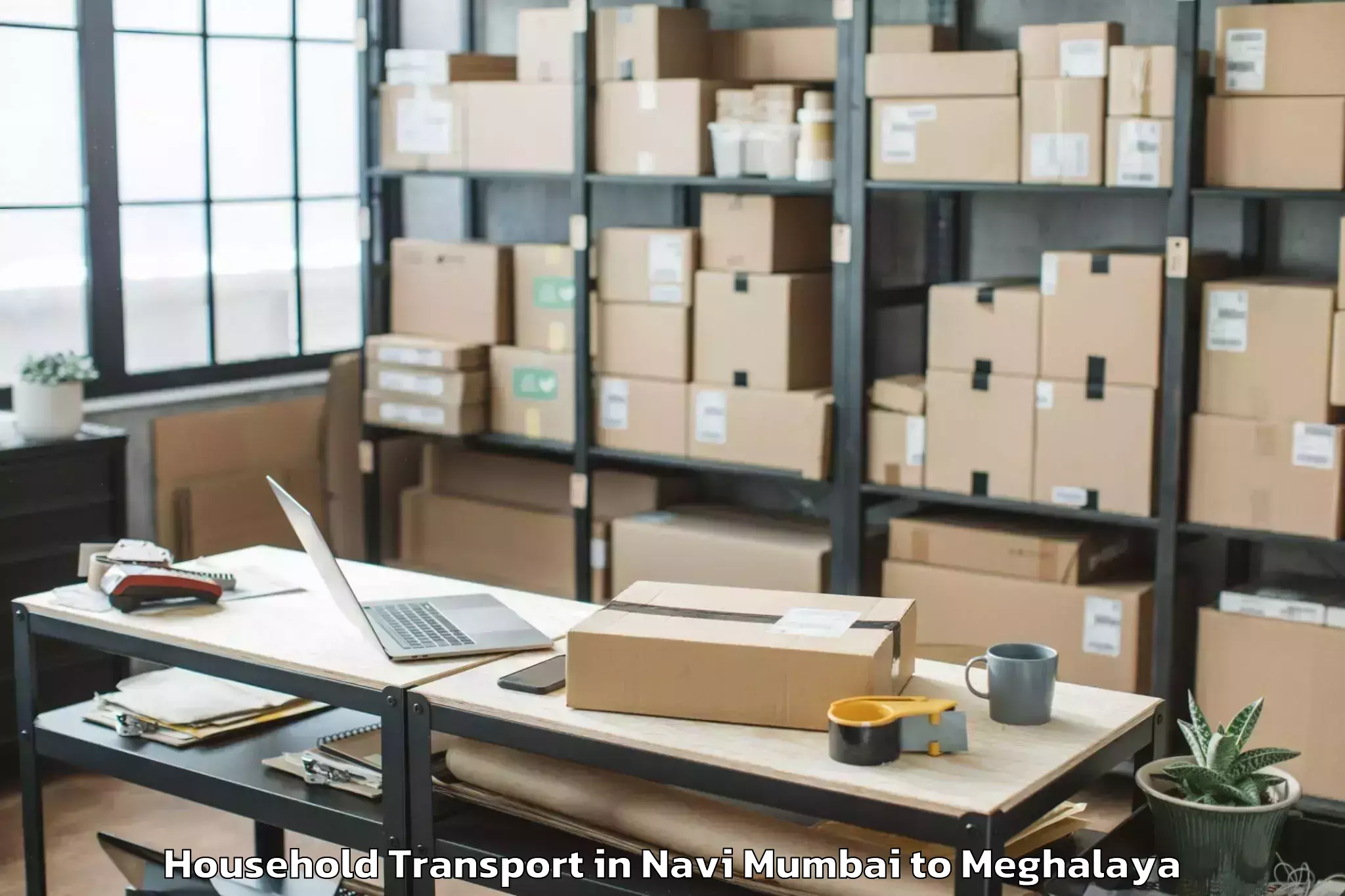 Hassle-Free Navi Mumbai to Mawsynram Household Transport